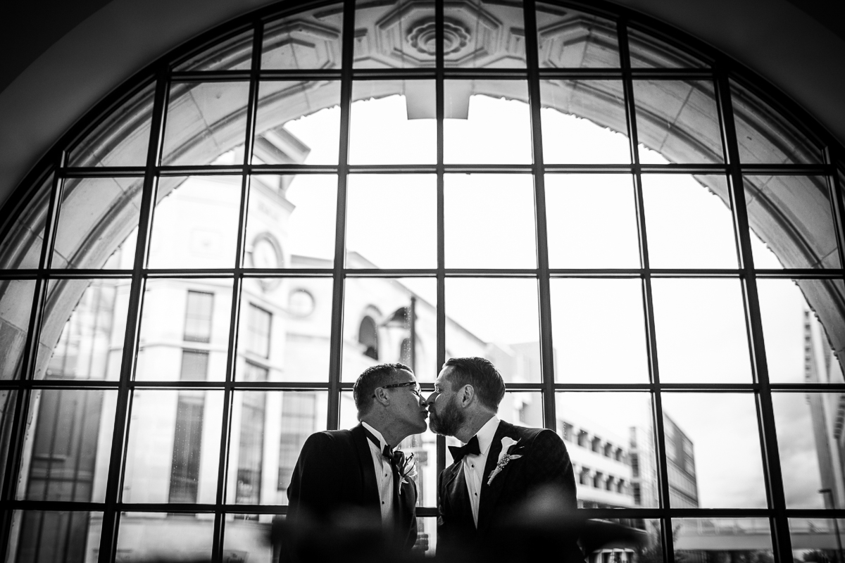 gay wedding in madison wisconsin wedding photographers state street, overature center